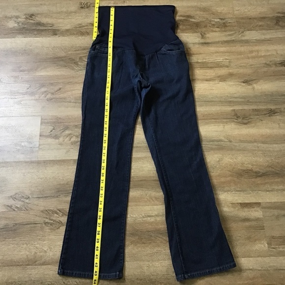 LIZ Lange Target Maternity Jeans Bootcut Full Panel Dark Blue Size 6 - Picture 10 of 14